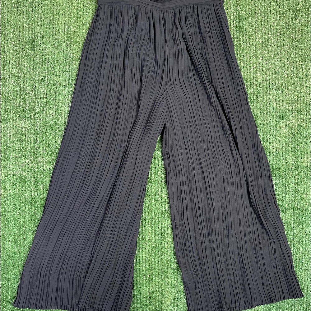 Vintage Mondi Business Black Pleated Wide Leg Trousers